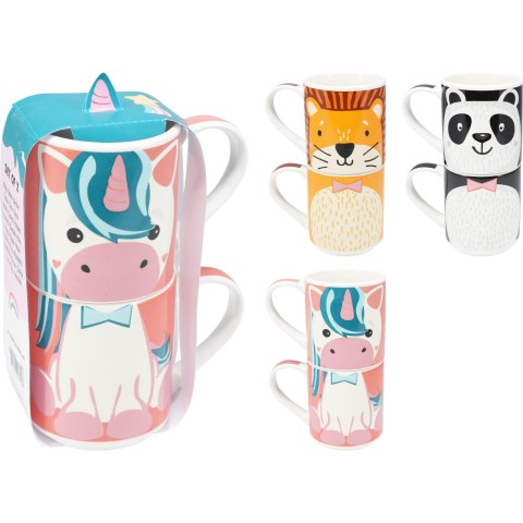 SET 2 MUG ANIMALI 265ML 4ASS